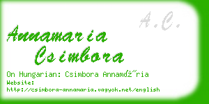 annamaria csimbora business card